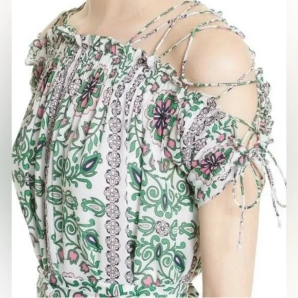 Tory Burch Floral Dress Runway Runway Midi Celeb Garden Party Asilomar Small - Picture 2 of 7